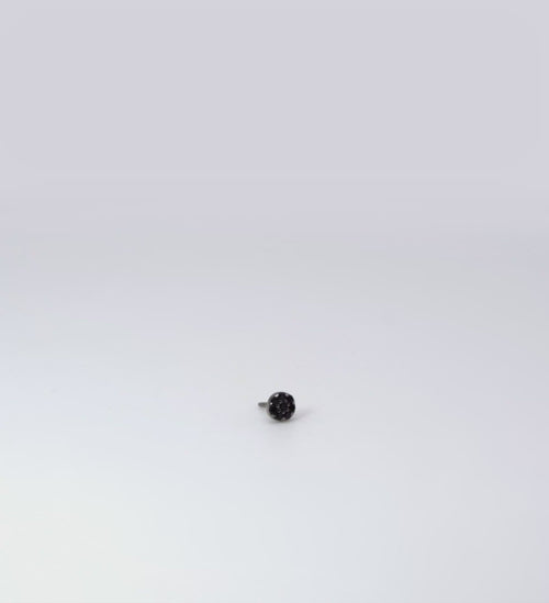 Halo Mini Black Spinel Stud Earring