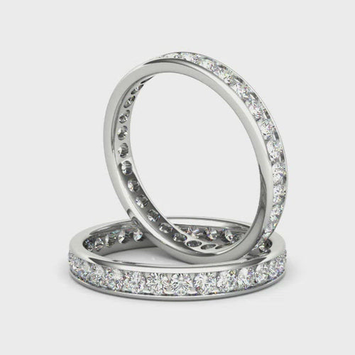 White gold eternity ring with cultured diamonds lab grown diamonds created diamonds lark and berry