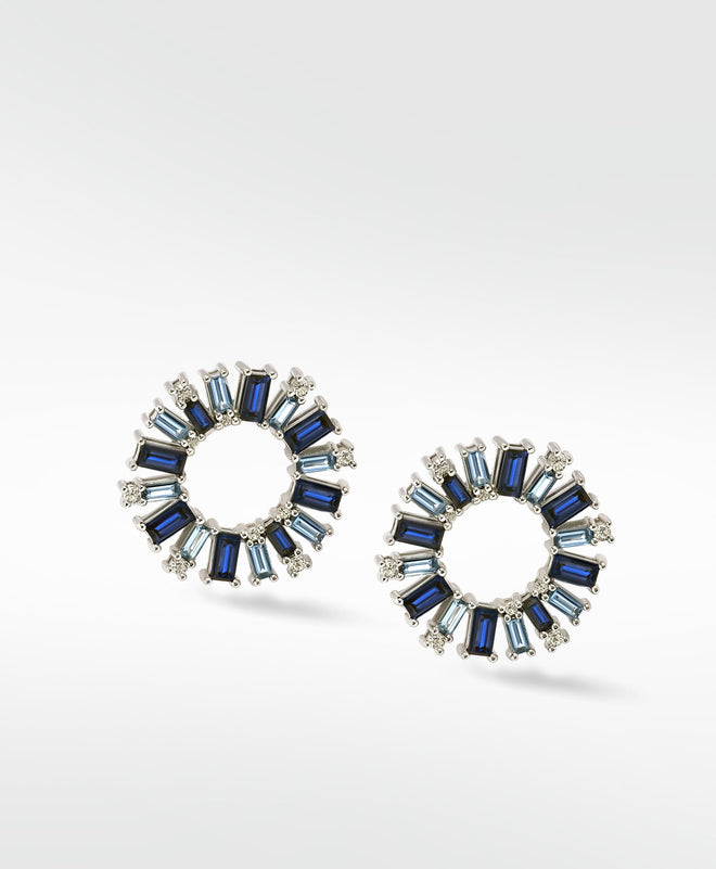 Blue Dahlia Earrings