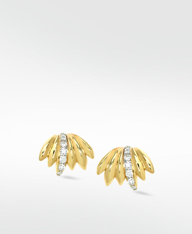 Palm Mini Diamond Hoop Earrings
