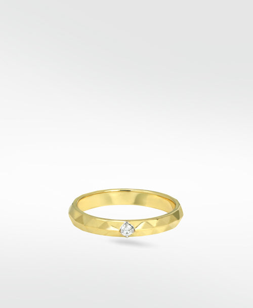 Palm Faceted Diamond Ring