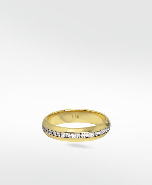 Horizon Ring Band with Diamonds
