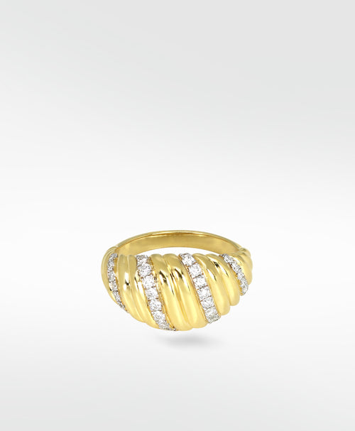 Palm Diamond Arciform Ring