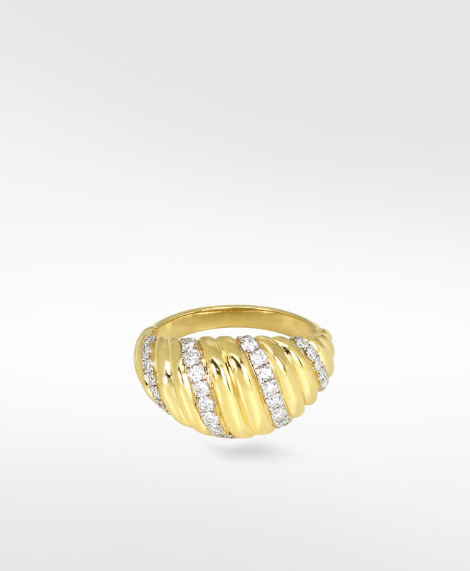 Palm Diamond Arciform Ring