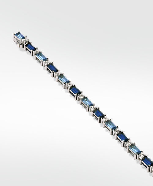 Blue Dahlia Tennis Bracelet