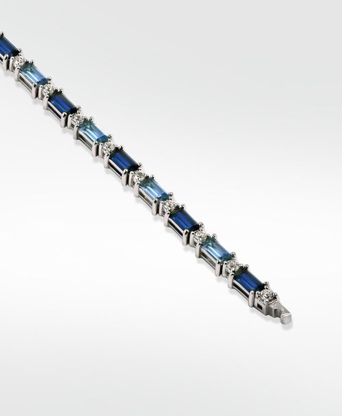 Blue Dahlia Tennis Bracelet
