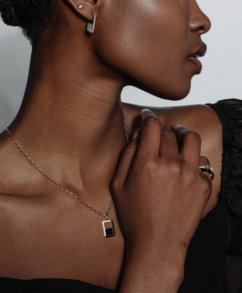 Eclipsis Double Sided Diamond Edged Pendant
