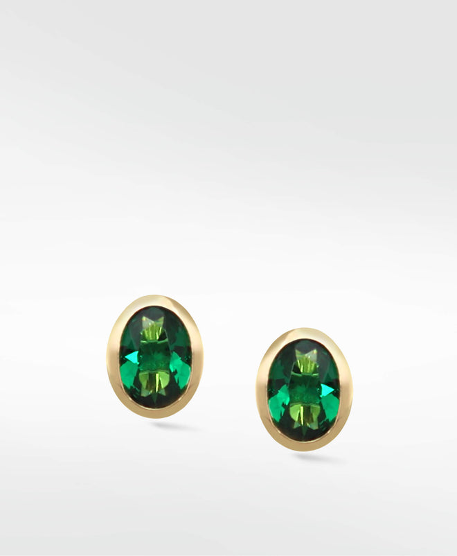 Viridescent Stud Earrings with cultured diamonds lab grown diamonds created diamonds lark and berry
