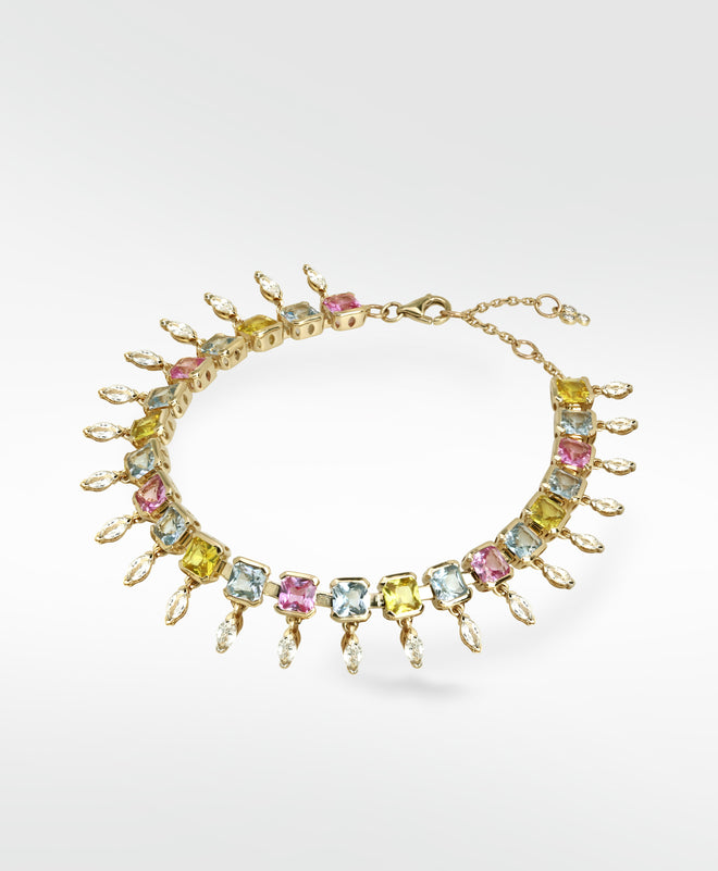 Full Blossom Sapphire Bracelet