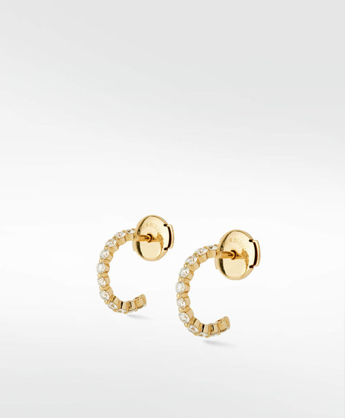 Diamond Hoop Earrings with cultured diamonds lab grown diamonds created diamonds lark and berry