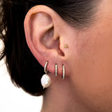 Detachable Ivory Cultured Pearl Drop Earrings