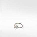 Interstellar Nocturnal Curative Hoop in white gold with two created diamonds, shown against a white background.