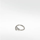 Interstellar Nocturnal Curative Hoop in white gold with two created diamonds, shown against a white background.
