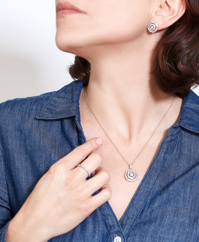 Aerides Sapphire & Diamond Band in Solid 18K Gold - Lark and Berry