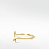 Alicia Diamond Open Leaf Ring in 14K Gold - Lark and Berry