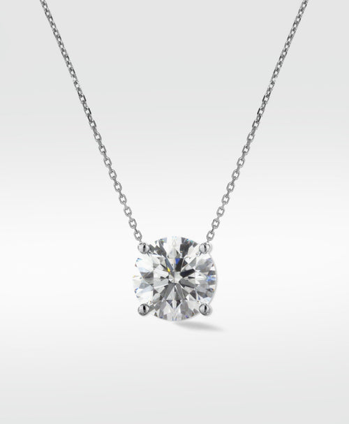 Diamond Pendant on Chain Set on 4 Prongs - Lark and Berry