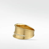 Dune Diamond Band in Solid 14K Yellow Gold - Lark and Berry
