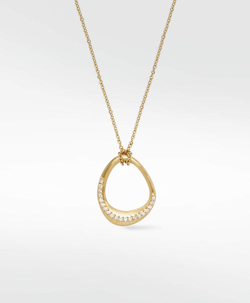 Dune Diamond Pendant in Solid 14K Yellow Gold - Lark and Berry