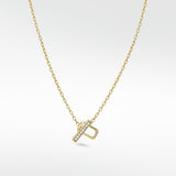 Eclipsis Toggle Necklace with Diamonds in 18k Yellow Gold - Lark and Berry