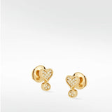 Exclamation Diamond PavŽ Stud Earrings in Solid 14K Gold - Lark and Berry