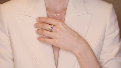 Interstellar Nocturnal Multi Colored Wrap Ring