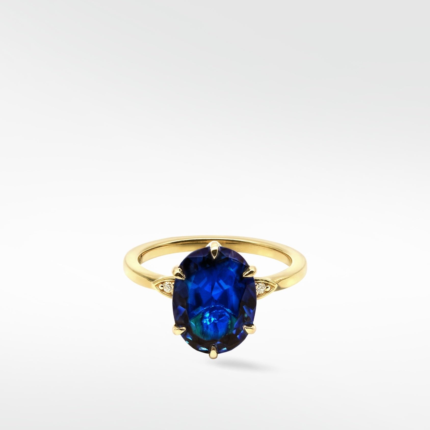 Flora Blue Sapphire Cocktail Ring - Lark and Berry