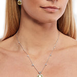 Flora Blue Sapphire Detachable Drops in Solid 18K White Gold - Lark and Berry