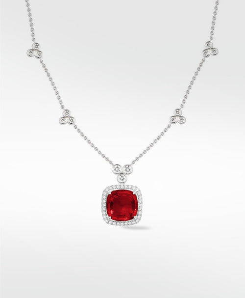 Flora Ruby Detachable Pendant in Solid 18K Gold - Lark and Berry