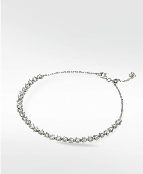 Modernist 3ct Diamond Tennis Bracelet in 14K White Gold - Lark and Berry
