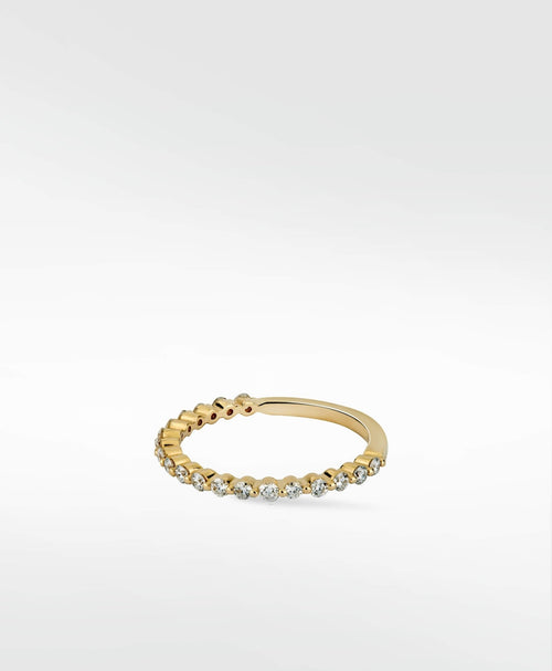 Modernist Diamond Half Eternity Ring in 14K Gold - Lark and Berry