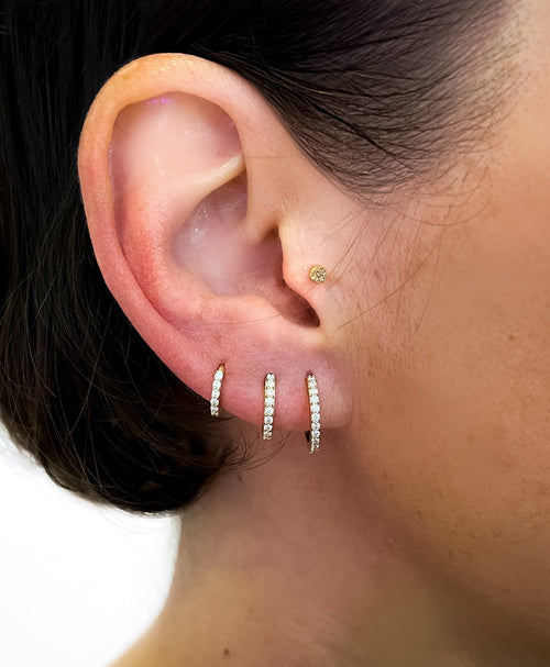 Modernist Diamond Pavé Large Hoop