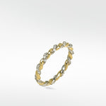Modernist Slim Twist Diamond Ring in 14k Gold - Lark and Berry