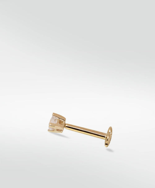 Princess Cut Stud Earring