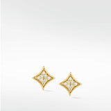 Rhombus Diamond PavŽ Stud Earrings in 14K Gold - Lark and Berry