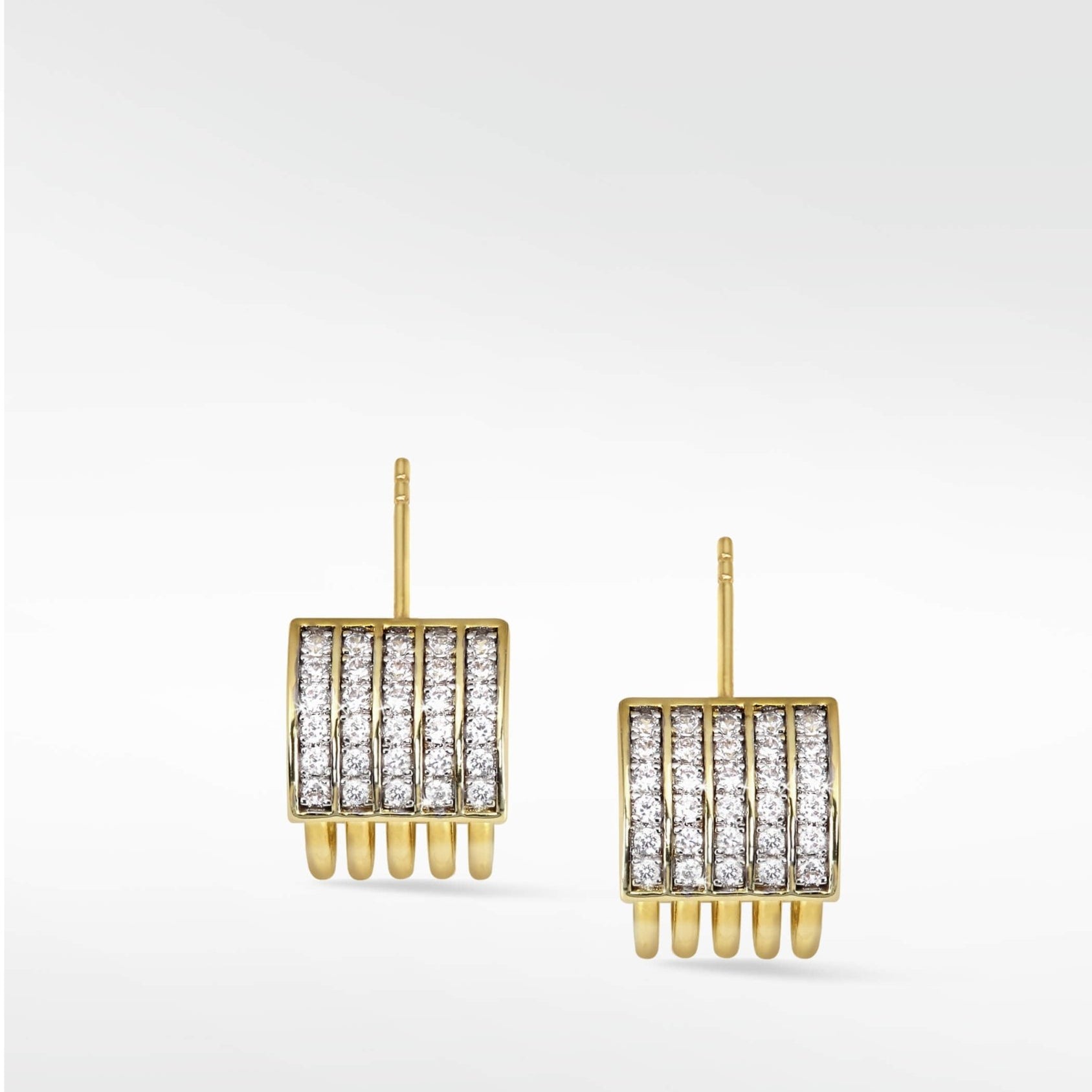 Solar Wide Hoop Earrings in 14K Yellow Gold - Lark and Berry