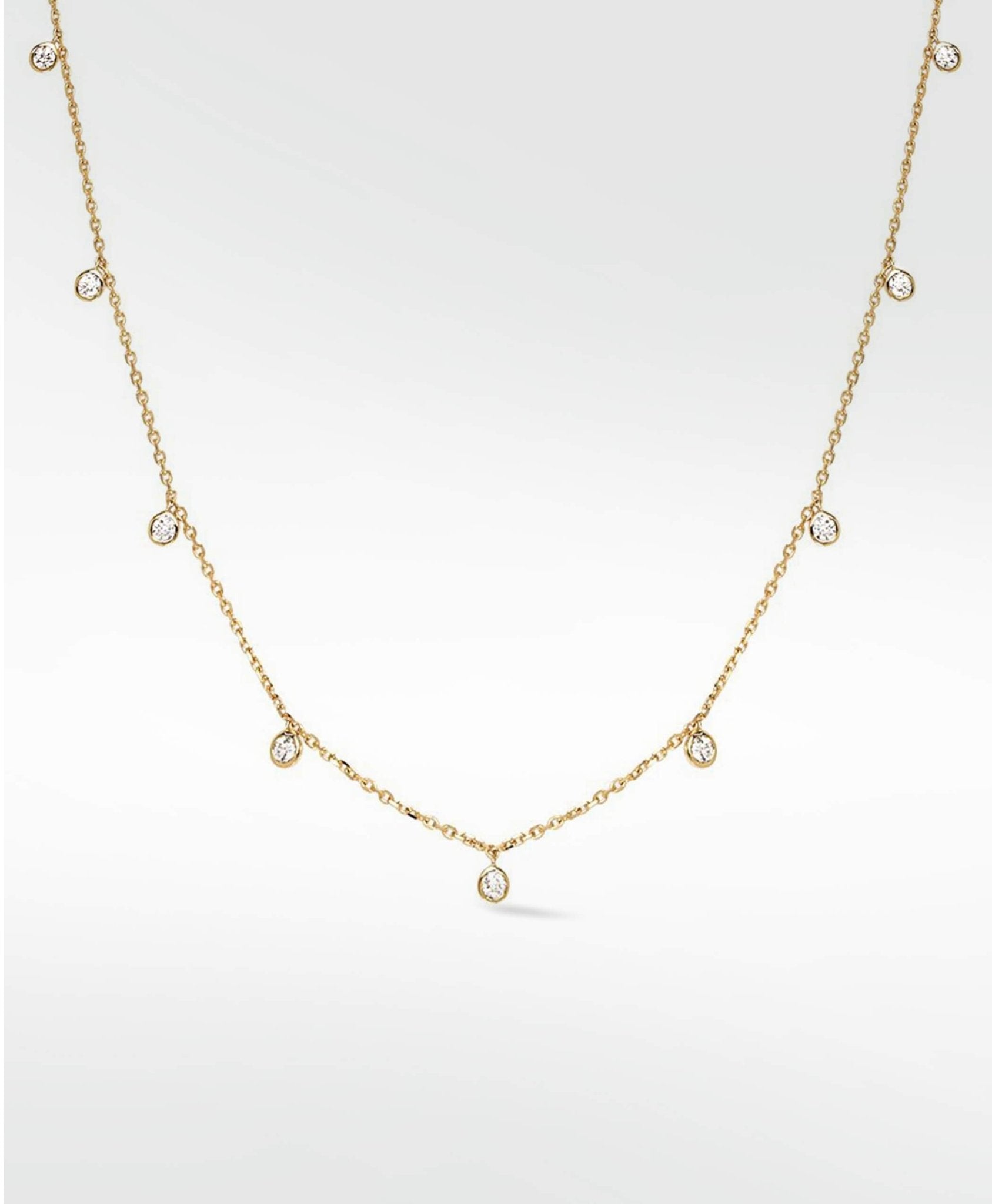 Stella Diamond Charm Necklace in 14K Yellow Gold - Lark and Berry
