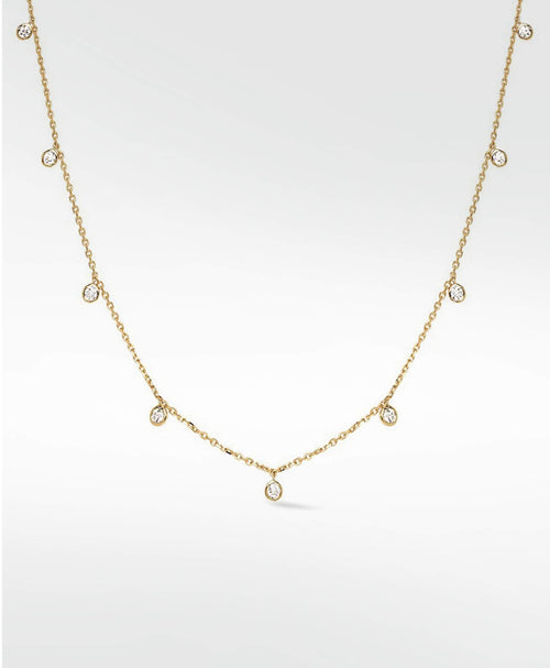 Stella Diamond Charm Necklace in 14K Yellow Gold - Lark and Berry