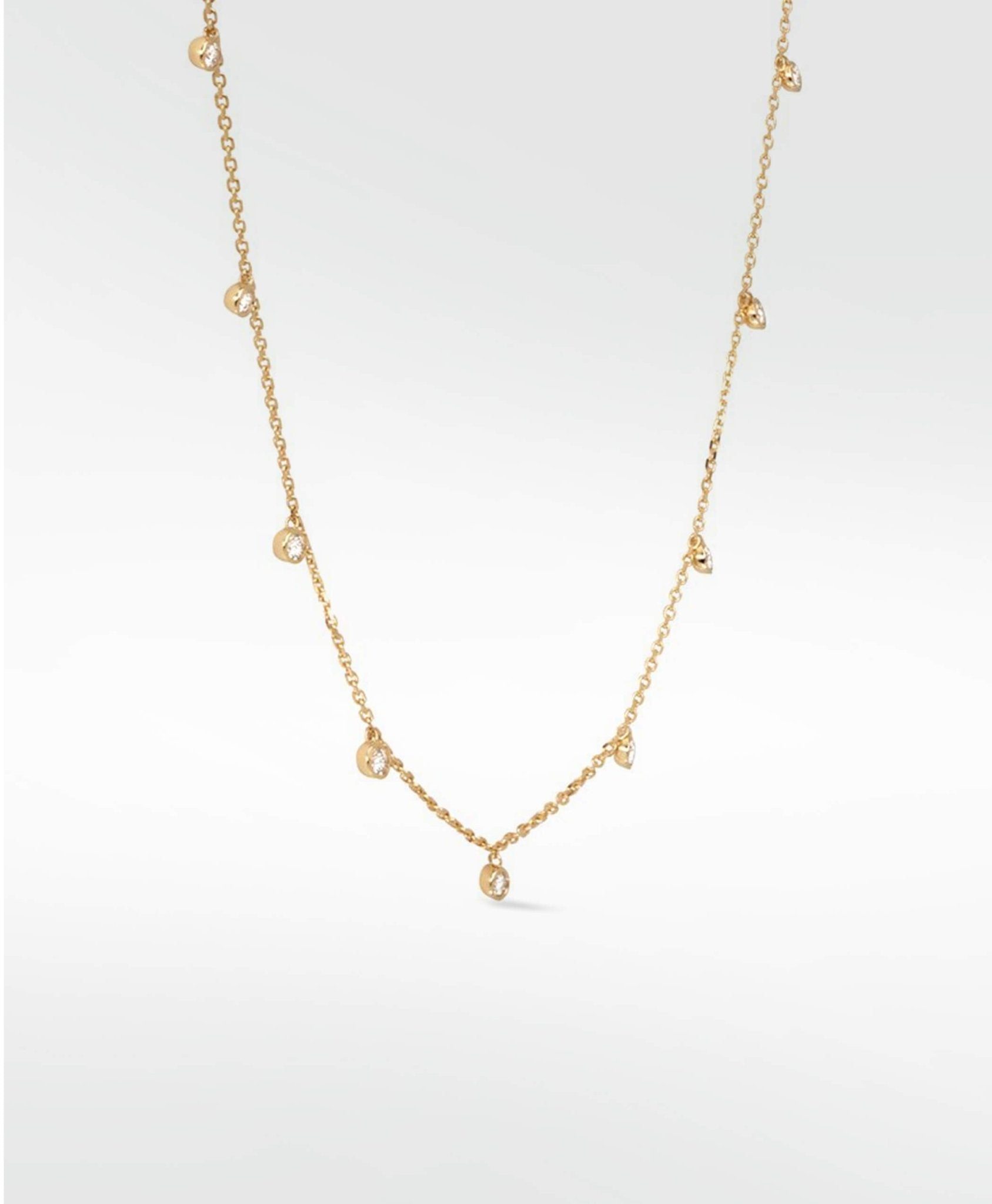 Stella Diamond Charm Necklace in 14K Yellow Gold - Lark and Berry