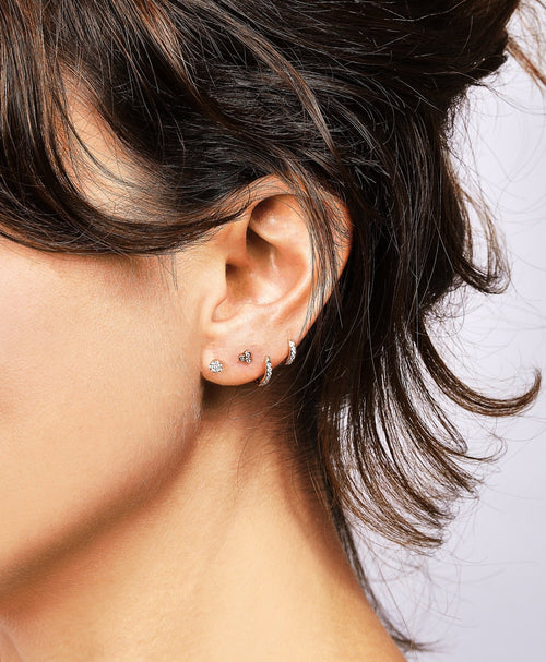 Trio Diamond Stud Earring