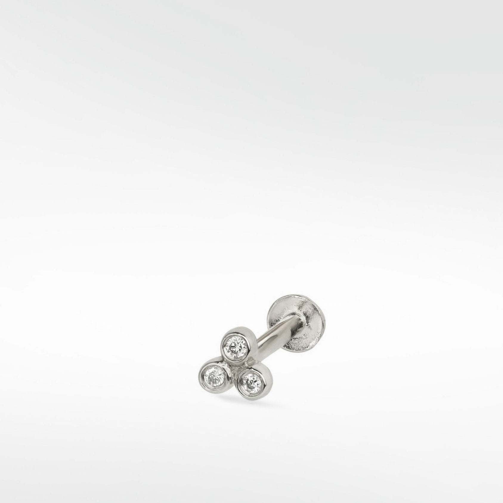 Trio Diamond Stud Earring