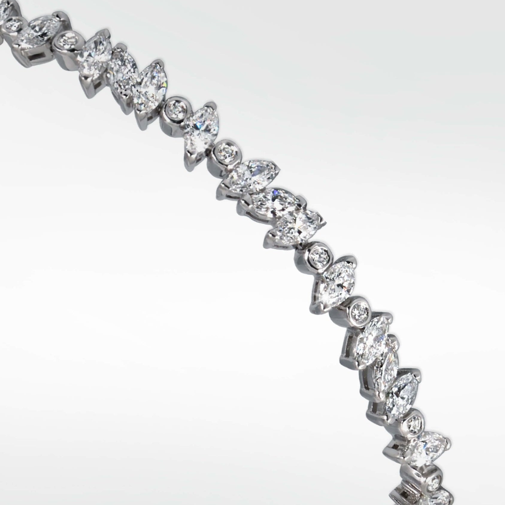 Veto Full Diamond Bracelet in 14K White Gold - Lark and Berry