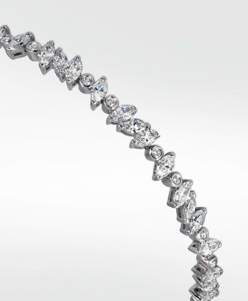 Veto Full Diamond Bracelet in 14K White Gold - Lark and Berry