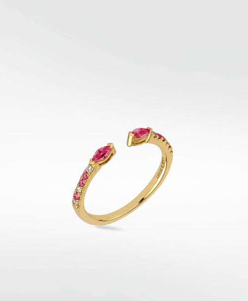 Veto Open Stackable Ring- Light Ruby in 14K Gold - Lark and Berry