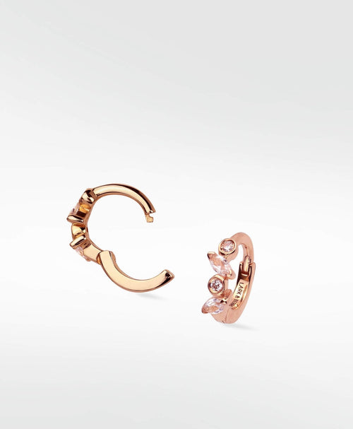 Veto Sapphire and Diamond Small Hoop