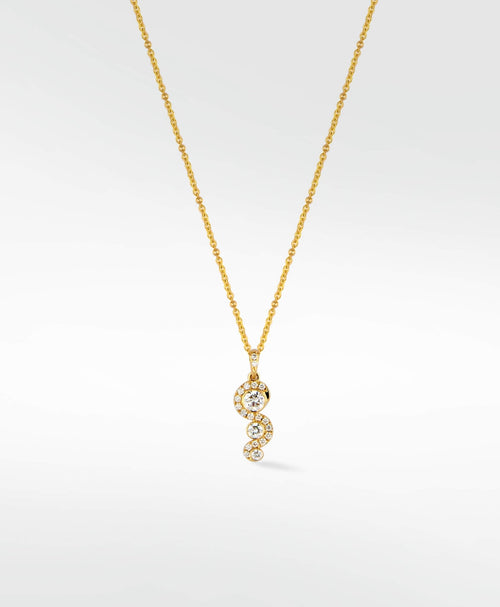 Wave Diamond Pendant in 18K Gold - Lark and Berry