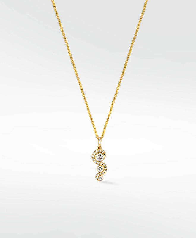 Wave Diamond Pendant in 18K Gold - Lark and Berry